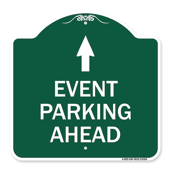 Signmission Designer Series Sign Parking Sign & Post Kit, Green & White Aluminum Sign, 18" x 18", GW-1818-23366 A-DES-GW-1818-23366 - main